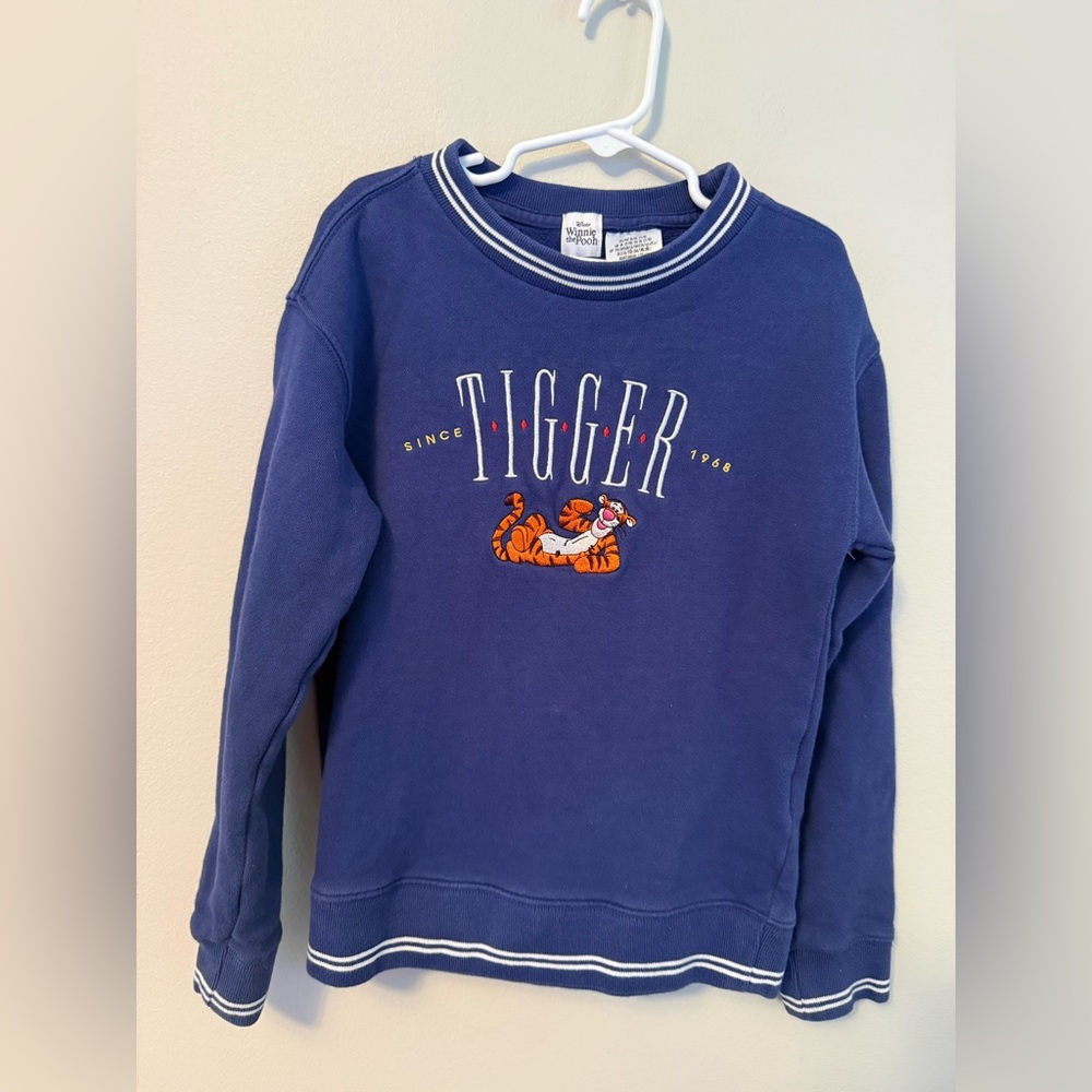 Disney Parks Winnie the Pooh Tigger Kids Blue Sweatshirt
